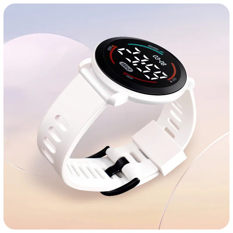 Reloj deportivo Digital LED para niños, pulsera electrónica resistente al agua, Spaceman, correa de silicona, relojes deportivos digitales