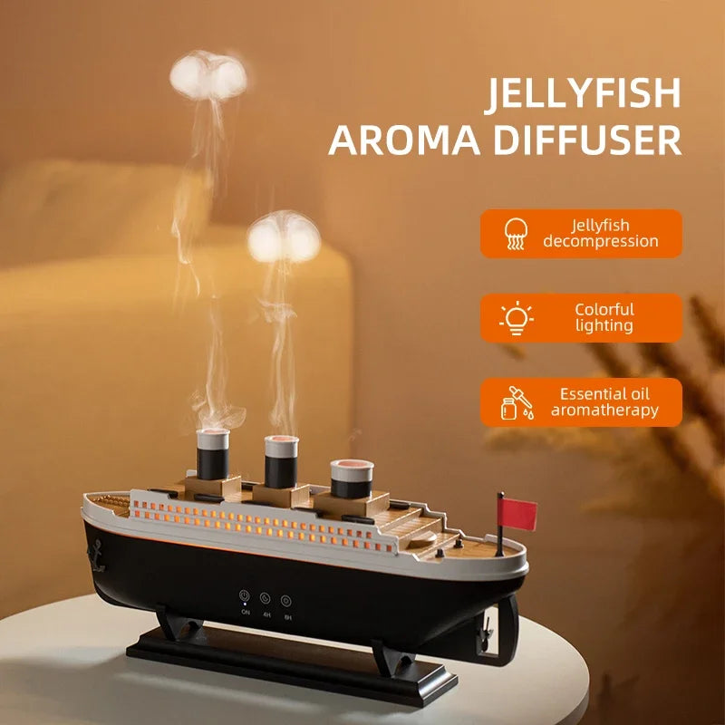 Humidificador Barco Titanic 250ml Control Remoto