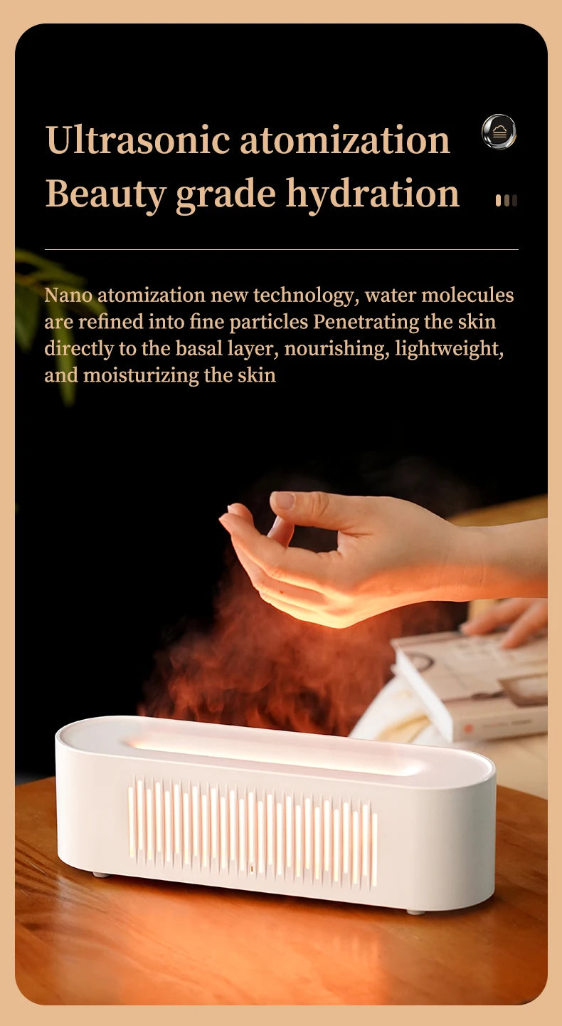 Humidificador de aromaterapia con efecto llama