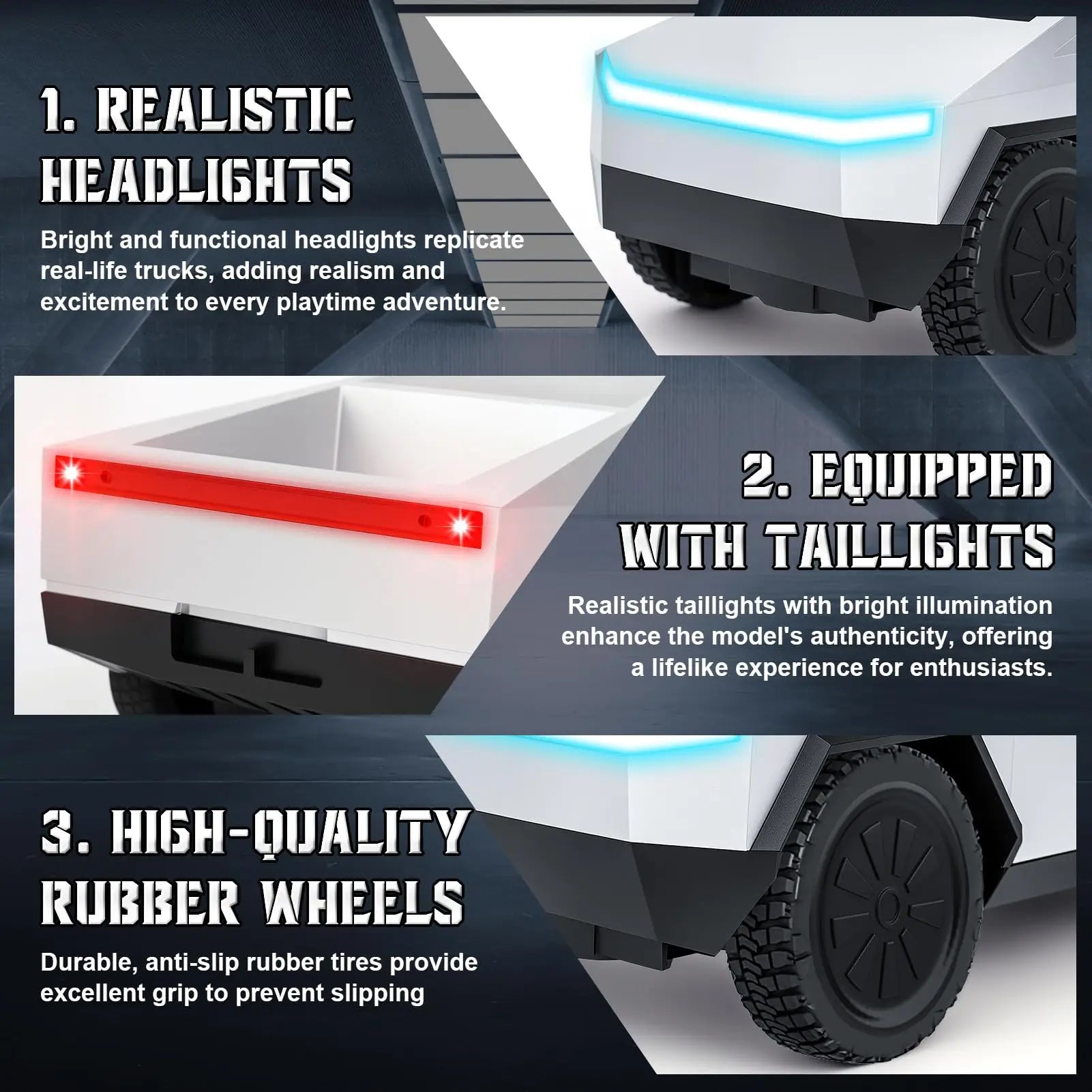 Camioneta RC 1:24, Todoterreno 4WD con Luces LED
