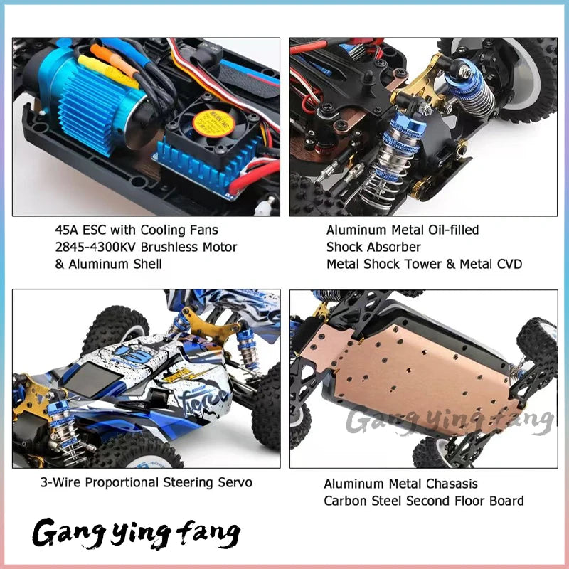 Coche Teledirigido WLtoys Todoterreno 4WD 2.4G hasta 75 km/h