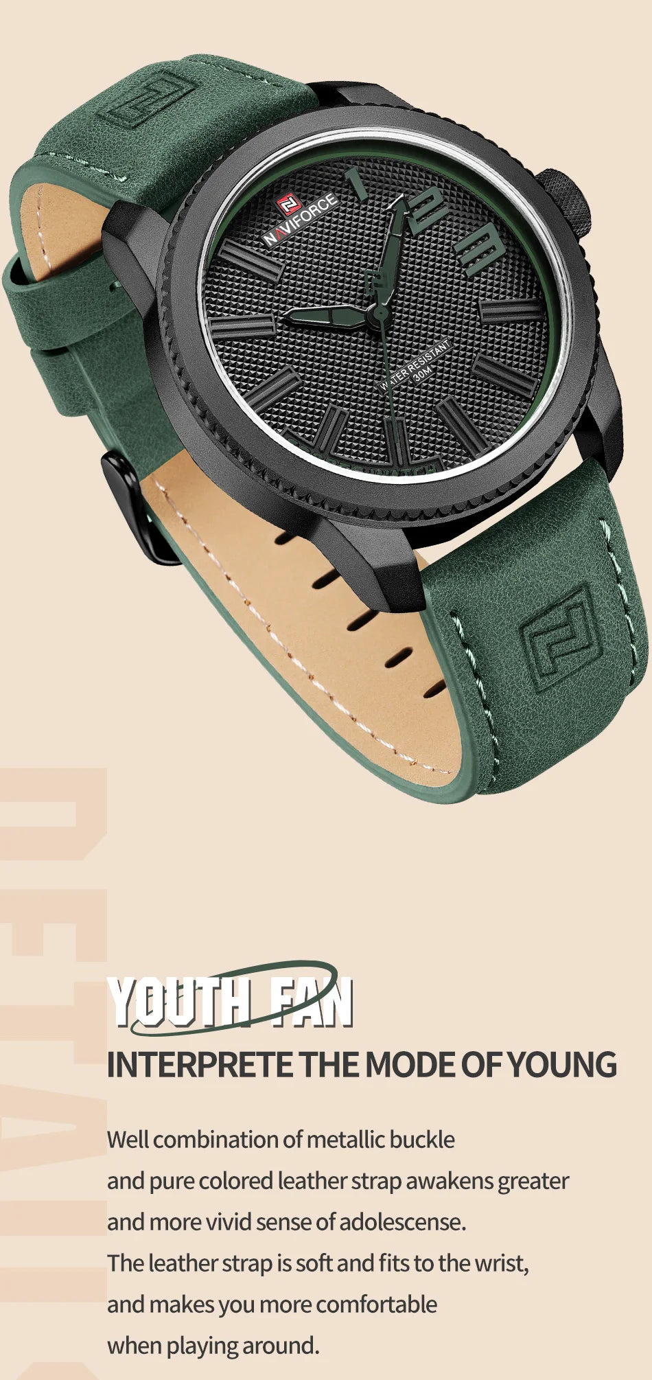 Reloj Analógico de Cuarzo NAVIFORCE Militar para Hombre