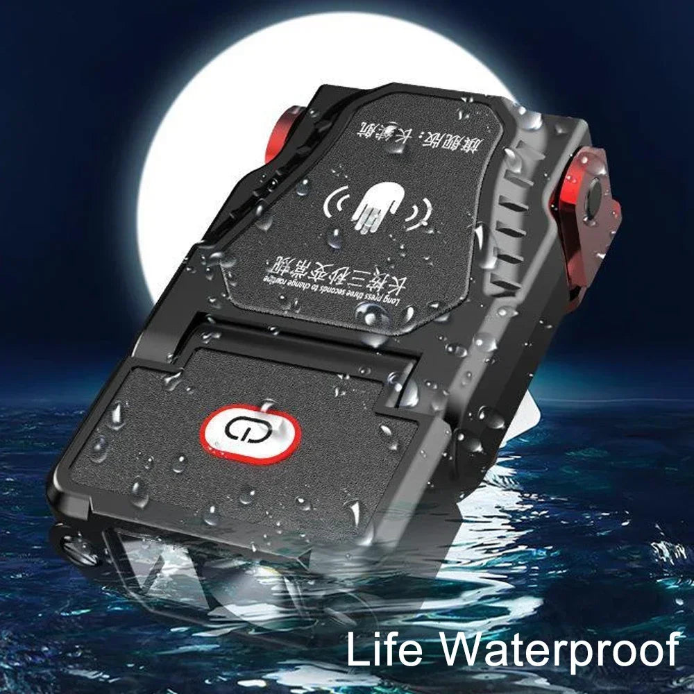 Faro LED con Clip para Sombrero Sensor Inteligente Recargable