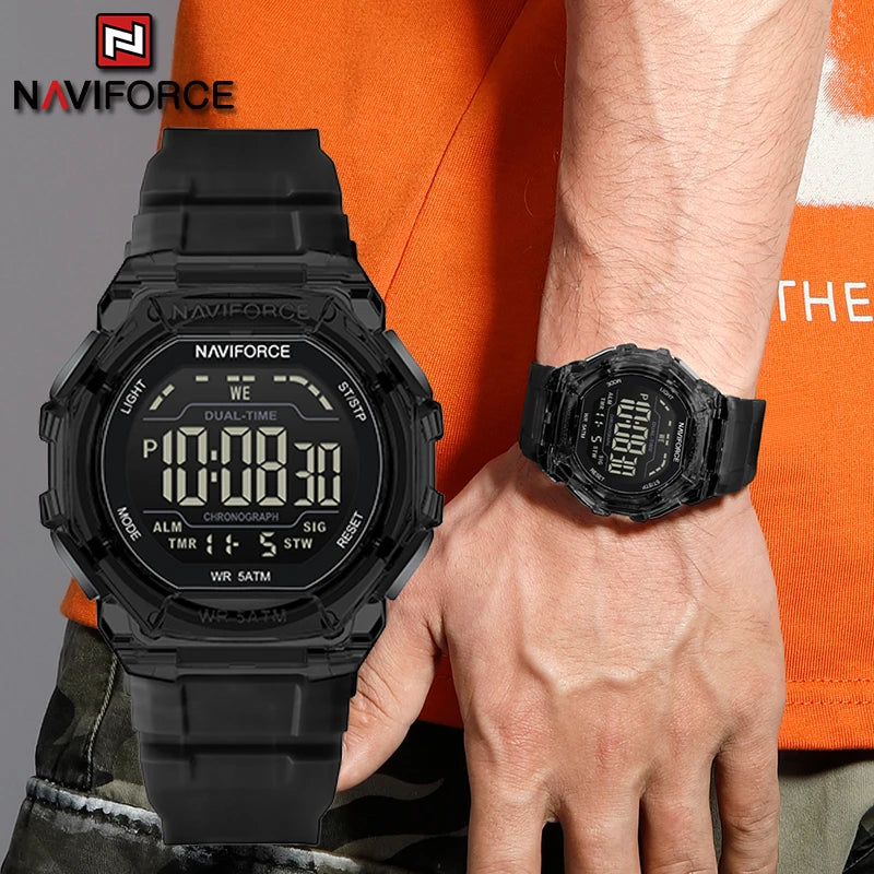Reloj Digital NAVIFORCE 7136 para Hombre con Alarma y Resistencia al Agua