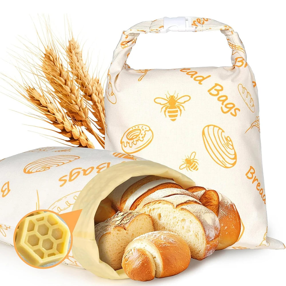 Bolsas Reutilizables de Cera de Abeja para Pan