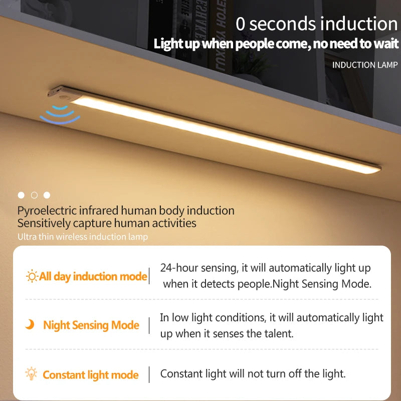 Luz LED de 3 Colores con Sensor para Armario