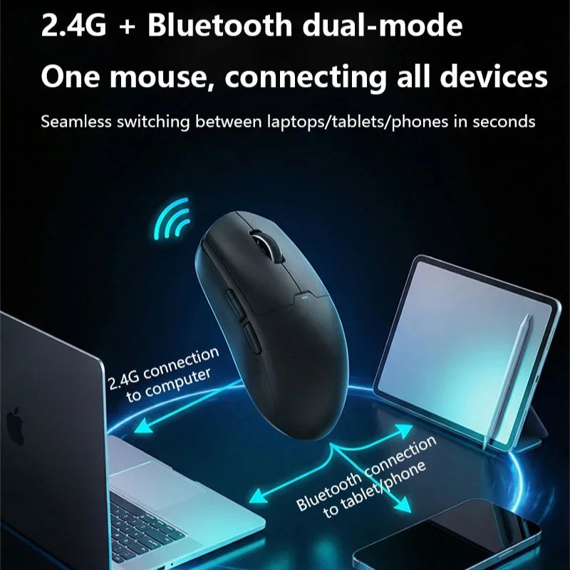 Mouse Inalámbrico Lenovo Dual Mode, Silencioso, Recargable, 1600 DPI