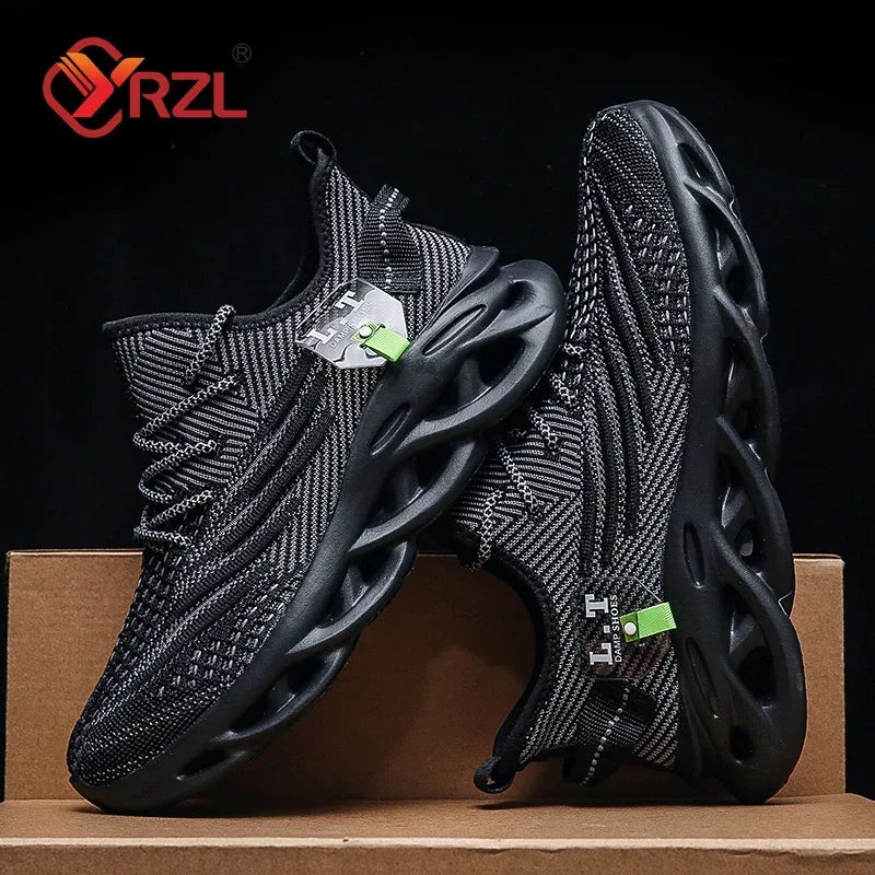 YRZL Zapatillas de deporte para hombre, zapatos para correr Unisex, para exteriores, talla grande, ligeros, transpirables, de malla, zapatos deportivos cómodos para hombre