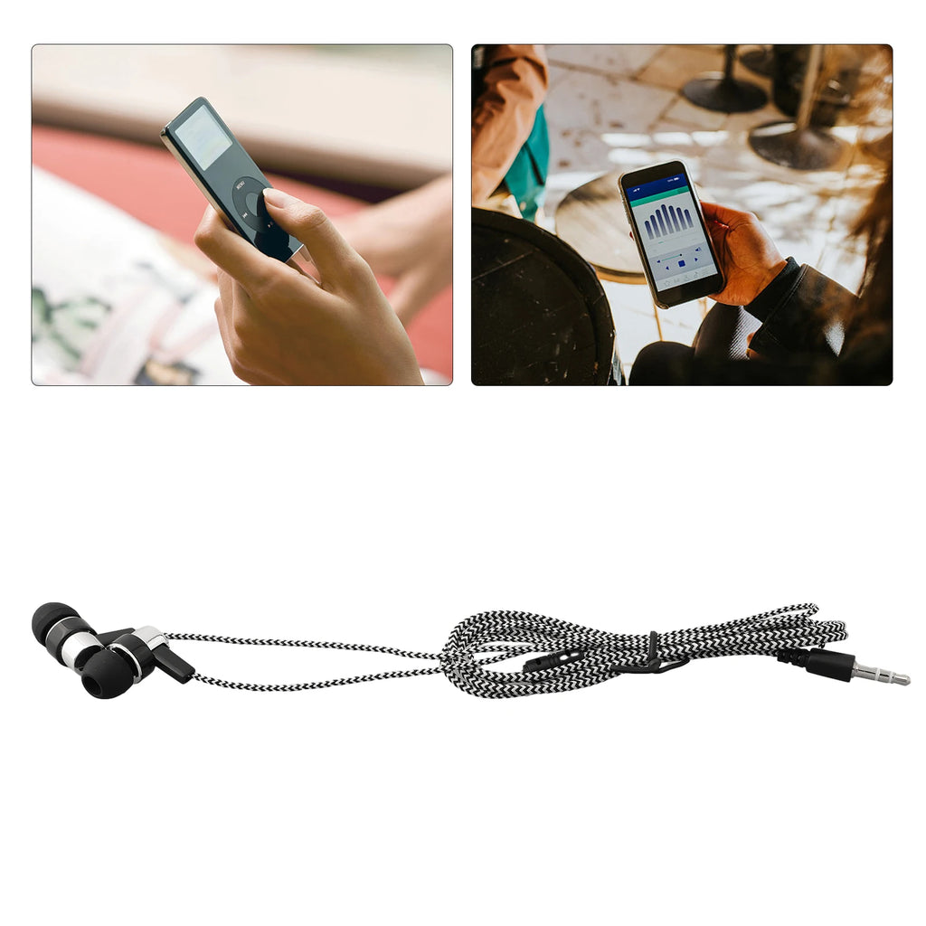 Experimente graves potentes con auriculares internos con cable, auriculares estéreo de 3,5 mm para dispositivos móviles, diseño con aislamiento de ruido