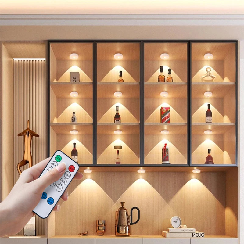 Lámpara LED para debajo del gabinete con Sensor de movimiento PIR, luz nocturna recargable regulable para escaleras, armario, habitación, pasillo, barra de tubo, bombilla detectora