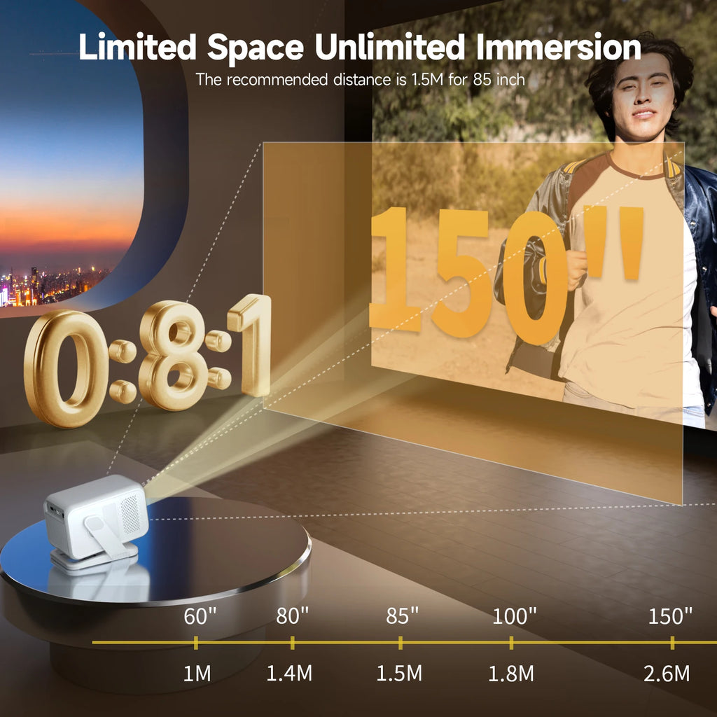 Magcubic HY310X 4K Mini proyector de enfoque automático con Full HD 1080P 420ANSI Android 11Keystone para proyector de soporte de cine al aire libre
