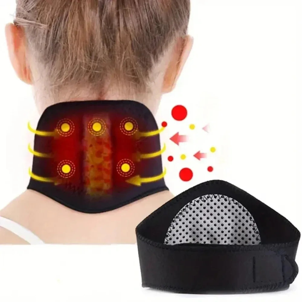 Soporte Cervical Autocalentable, Equipado con Función de Masaje Magnético para el Cuello, Brinda Relajación y Calor sin Necesidad de Enchufes