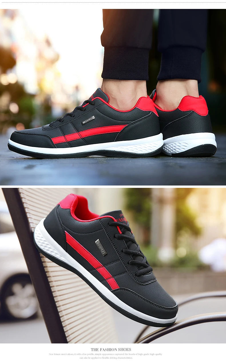 YRZL zapatos de hombre primavera otoño zapatillas impermeables para caminar ocio zapatos deportivos de cuero para hombre calzado antideslizante tenis para hombres