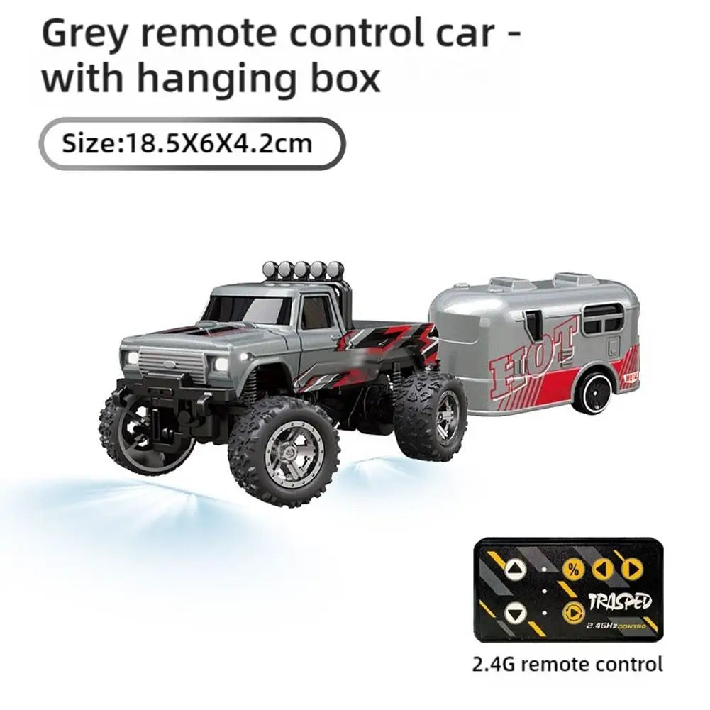 Mini coche de escalada todoterreno con Control remoto de 2,4G, camión monstruo todoterreno RC, modelo de aleación 1/64, vehículo todoterreno de juguete eléctrico