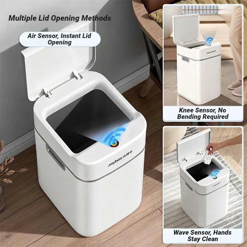 Papelera inteligente Joybos con sensor de movimiento y tapa automática, 12 L
