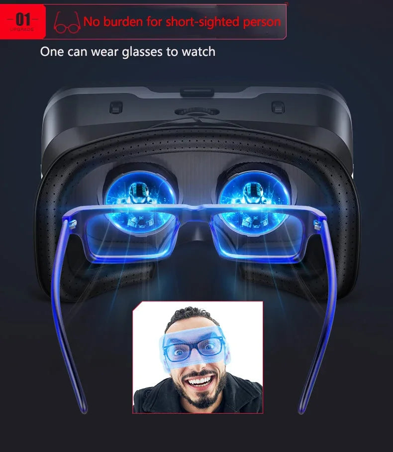 Gafas VR 3D Viar para teléfono, auriculares de realidad Virtual, dispositivos para casco, lentes inteligentes, gafas para teléfonos inteligentes, juego móvil Hedset
