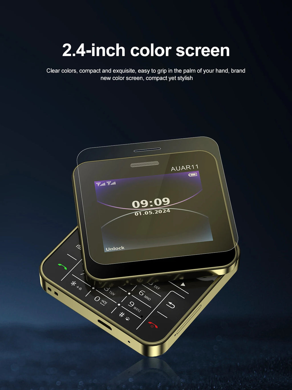 Teléfono SERVO AUAR11 Dual SIM 2G GSM Pantalla Giratoria 2.4"