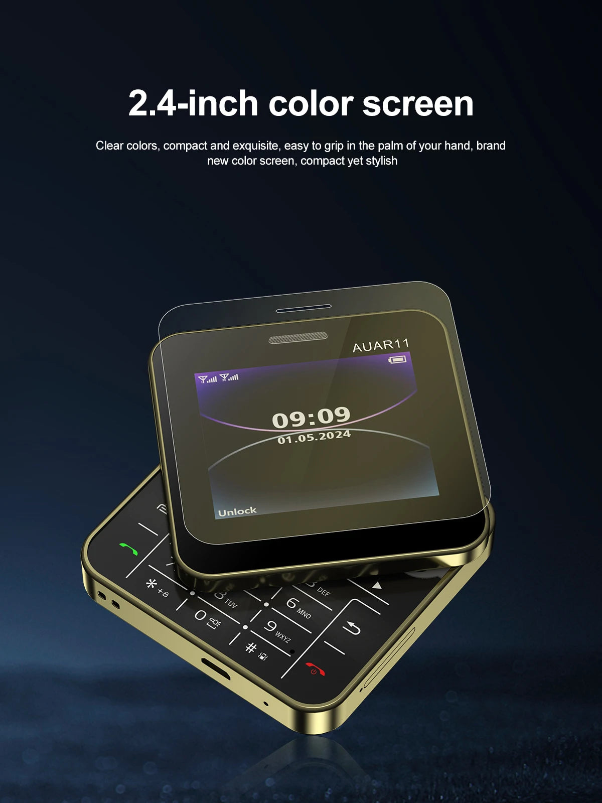Teléfono SERVO AUAR11 Dual SIM 2G GSM Pantalla Giratoria 2.4"