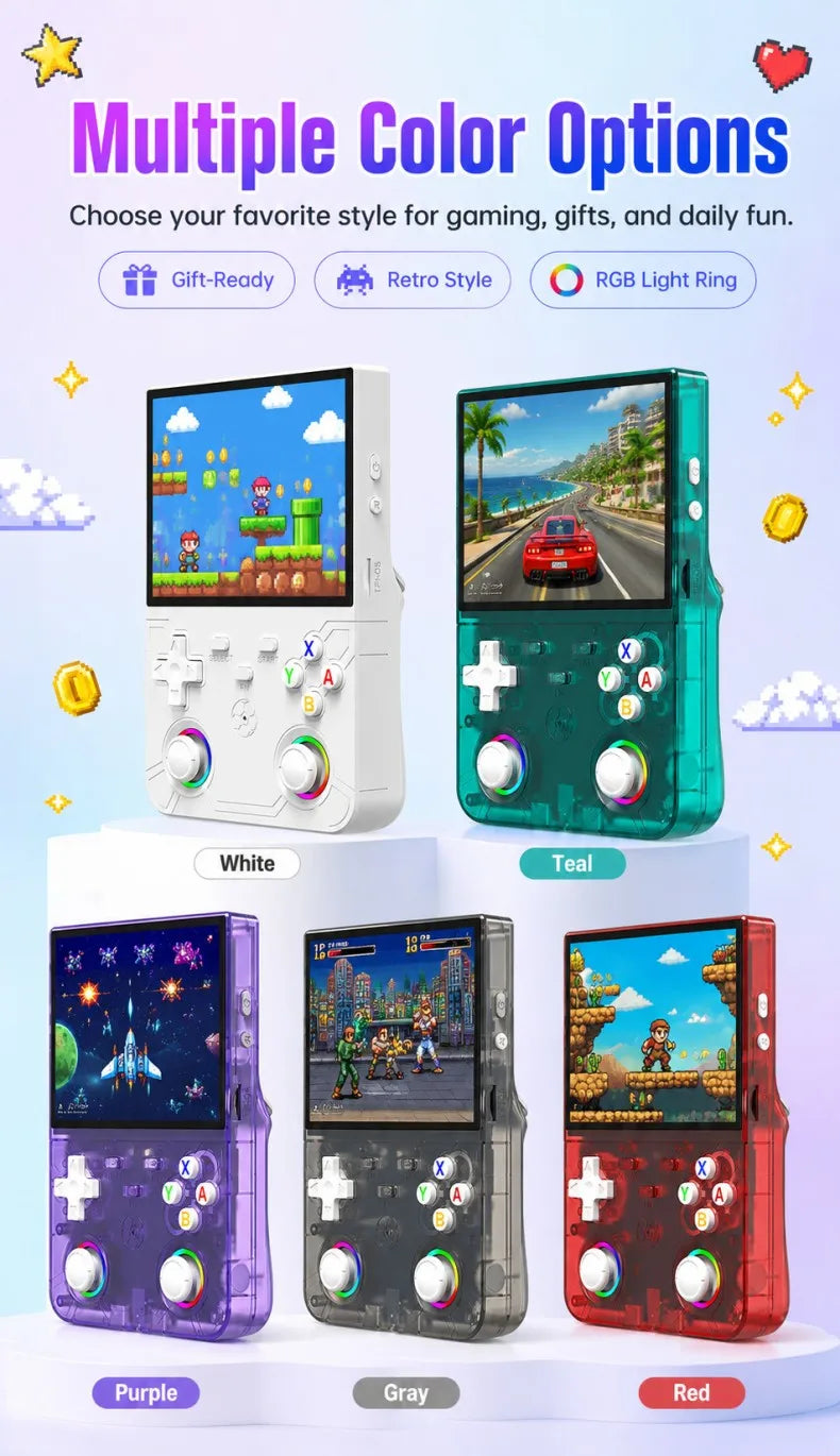 Consola de Juegos Retro Portátil R36 Ultra X con Pantalla IPS de 4.5 Pulgadas, 64GB/128GB, Consola de Juegos Portátil con Más de 20000 Juegos