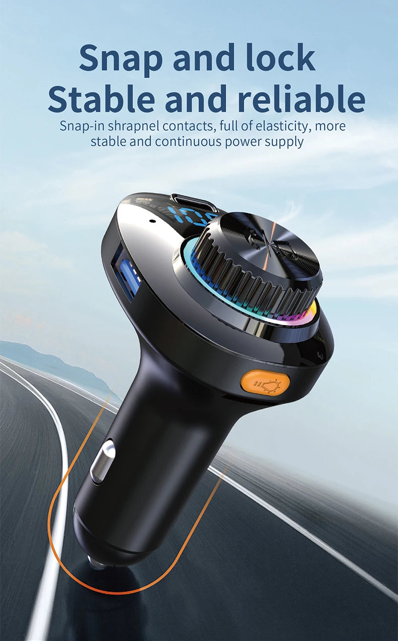 Transmisor FM Bluetooth 5.0 para Auto DYBO, Carga Rápida QC3.0 PD20W