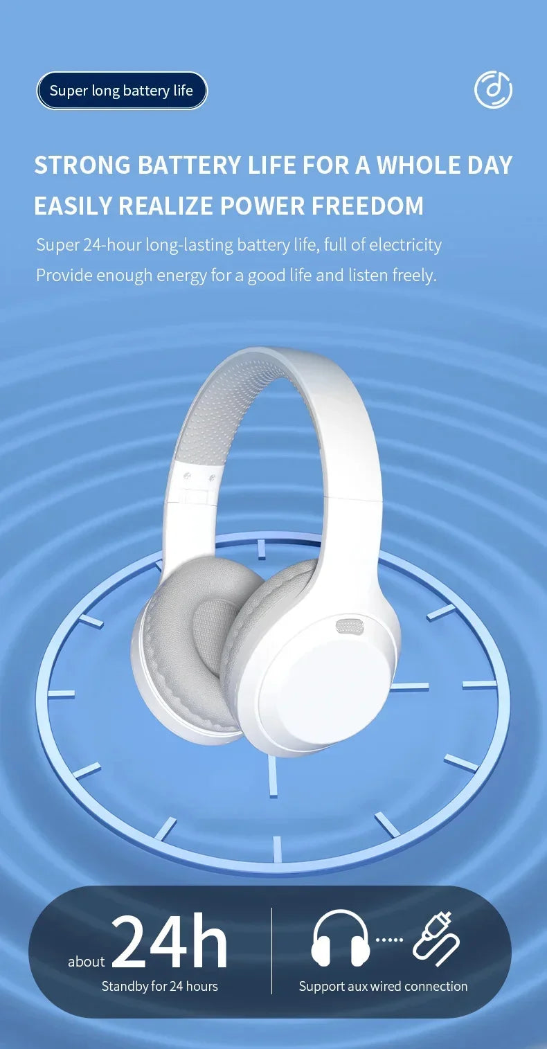 LonMao Auriculares Bluetooth 5.3 Gaming Plegables