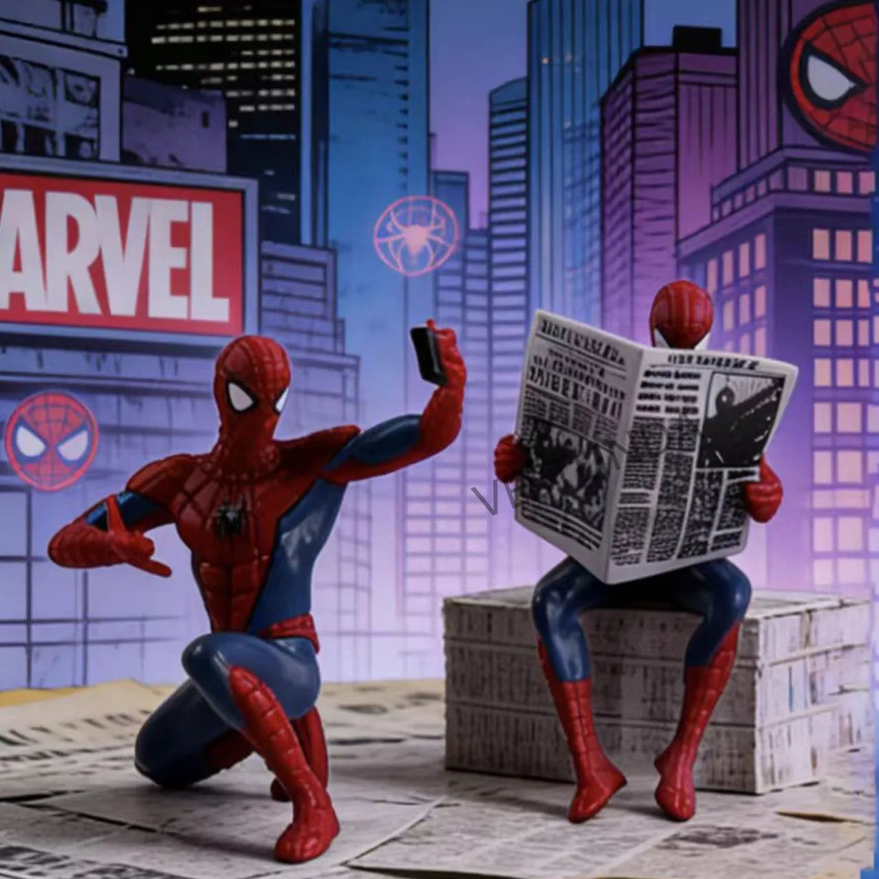 Mini Figuras de Superhéroes de 7-9 cm, Modelo de Spiderman, Juguete Coleccionable, Estatuilla de Películas Clásicas, Decoración Portátil para Escritorio, Juguetes Divertidos