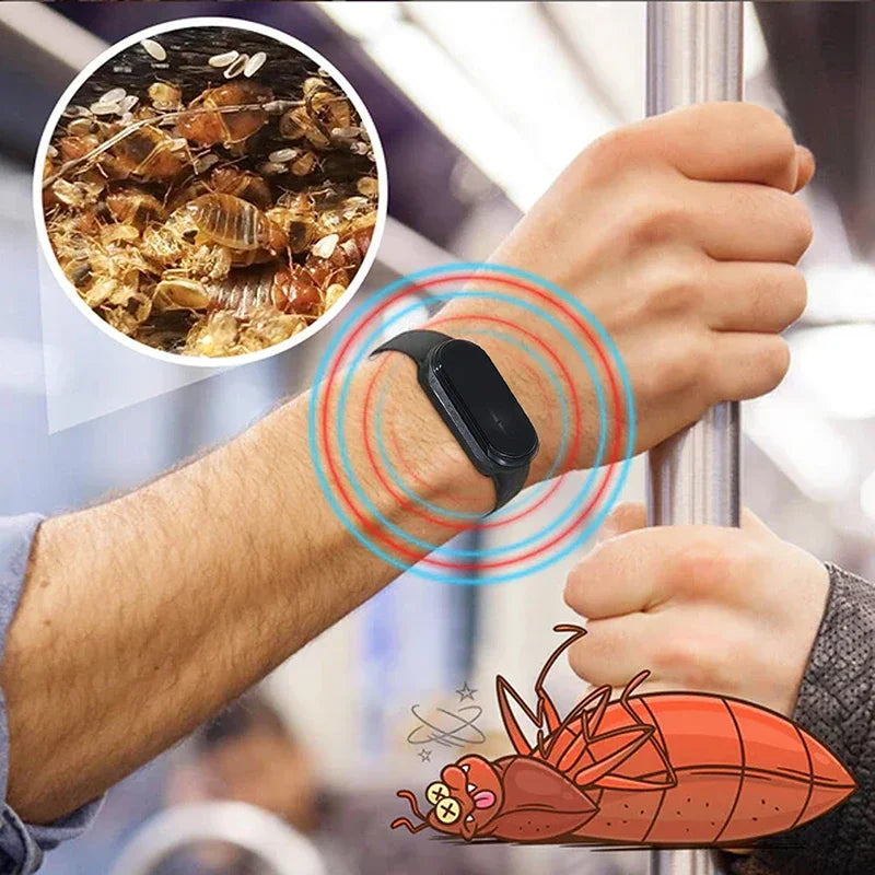 Pulsera Repelente de Mosquitos Ultrasónica Deportiva, Hombre y Mujer