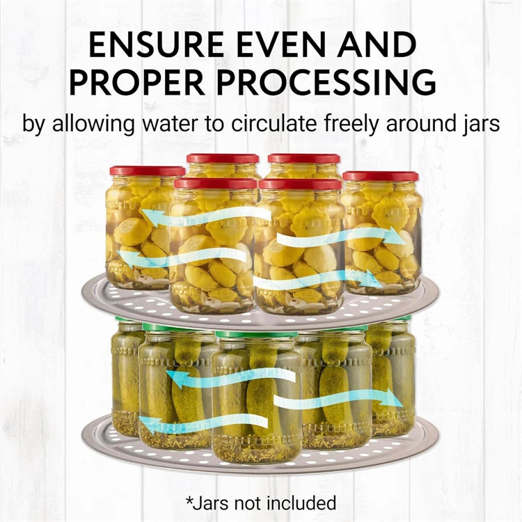 Estantes para conservas a presión, estantes para conservas de cocina de acero inoxidable, compatibles con prensa a presión Presto, 2 uds.