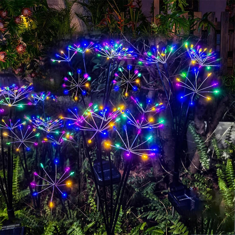 Lámpara Solar de Jardín con Luces de Estrella