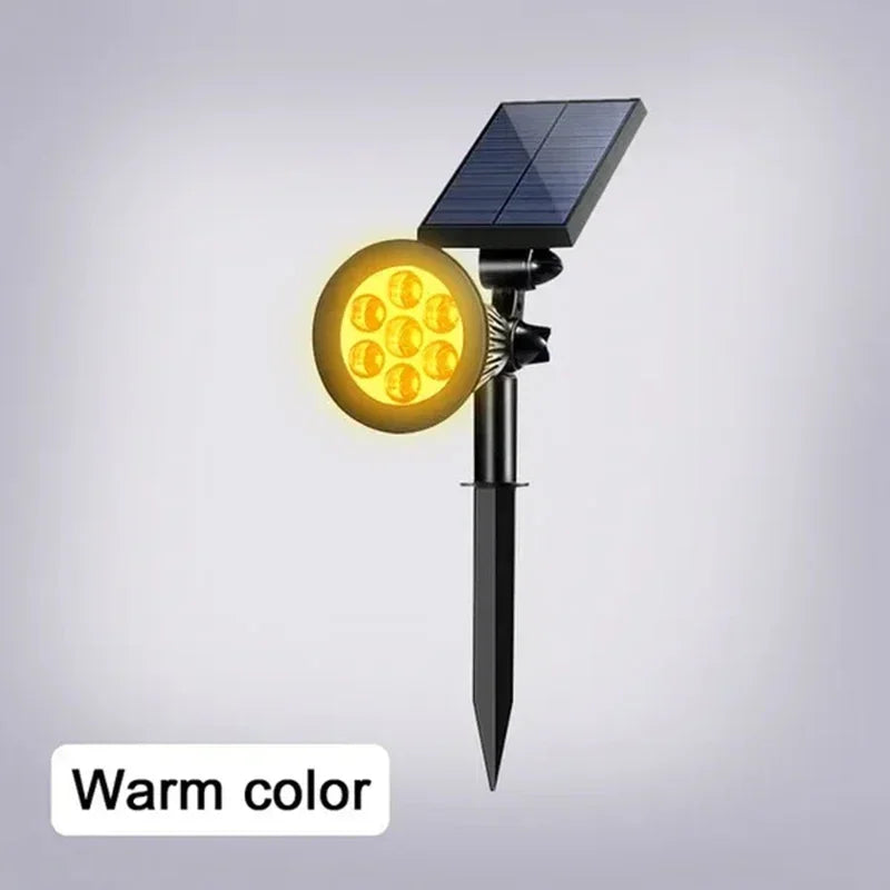 Lámpara Solar de 7 LED Ajustable para Suelo