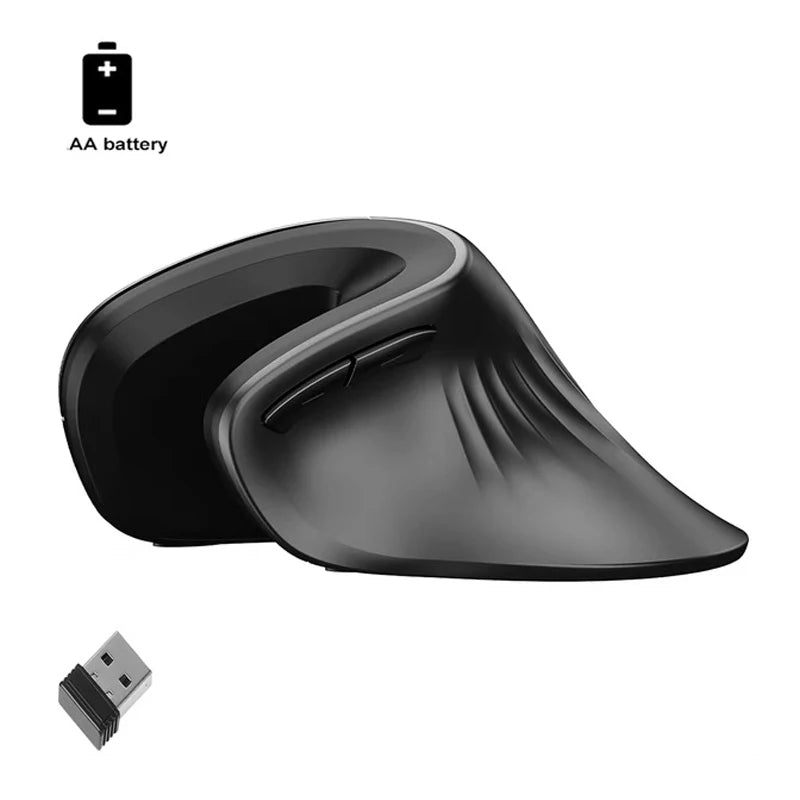 Ratón inalámbrico Vertical Warvank U2, ergonómico, óptico, cómodo, silencioso, para oficina, DPI, ajustable, 800/1200/1600 para PC y portátil