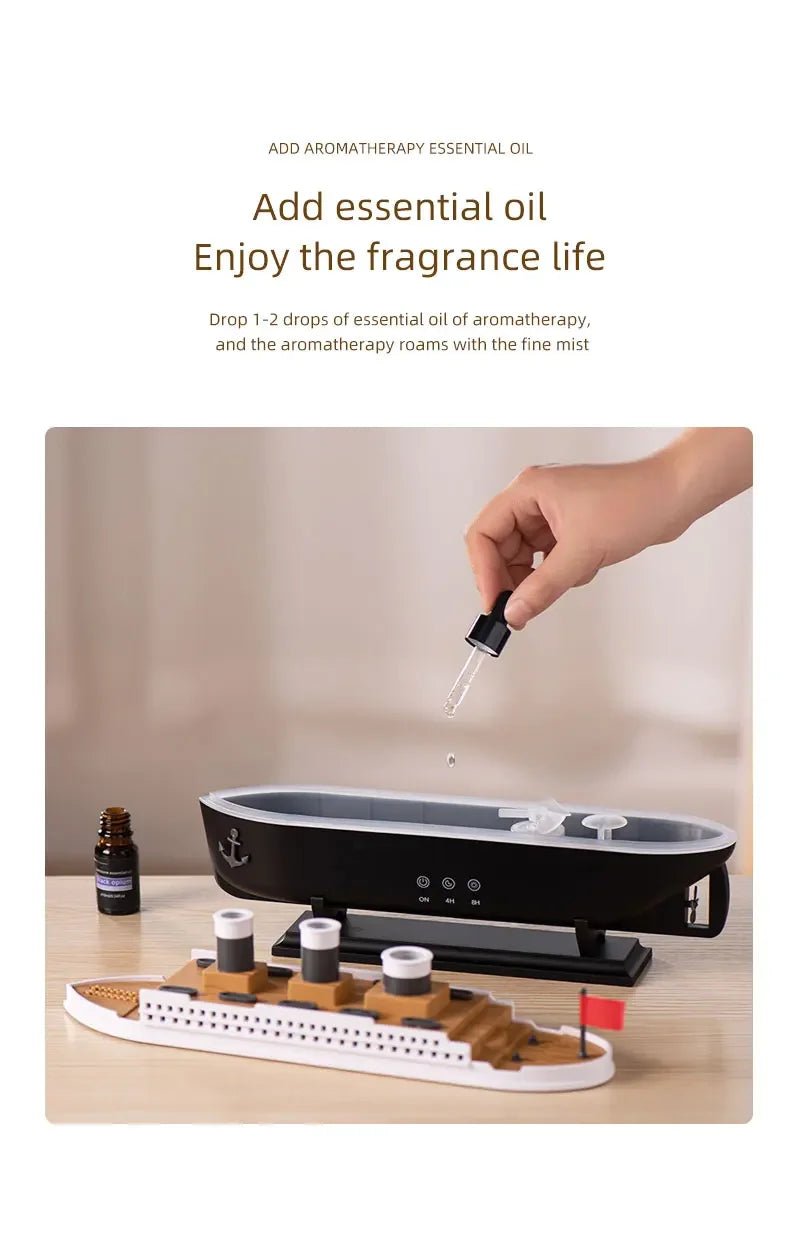 Humidificador Barco Titanic 250ml Control Remoto