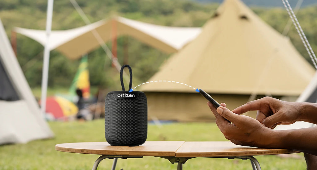 Altavoces Bluetooth Ortizan, altavoz inalámbrico portátil con Bluetooth 5.3, resistente al agua IPX7, sonido estéreo de 15 W, emparejamiento dual, TF/AUX