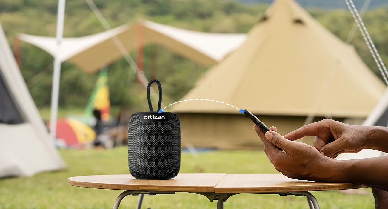 Altavoces Bluetooth Ortizan, altavoz inalámbrico portátil con Bluetooth 5.3, resistente al agua IPX7, sonido estéreo de 15 W, emparejamiento dual, TF/AUX