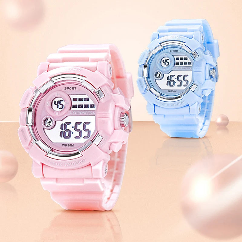 Reloj Deportivo Digital LED Impermeable para Niños