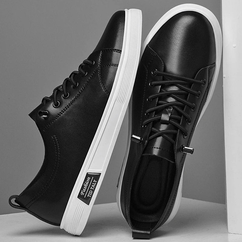 Zapatos casuales, zapatos deportivos de piel de vaca, zapatos planos, zapatos casuales clásicos para hombres, nuevos estilos de primavera y otoño, zapatos casuales de moda