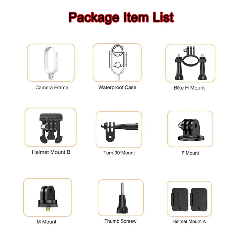 Kit de accesorios para cámara H88 con soporte y estuche impermeable