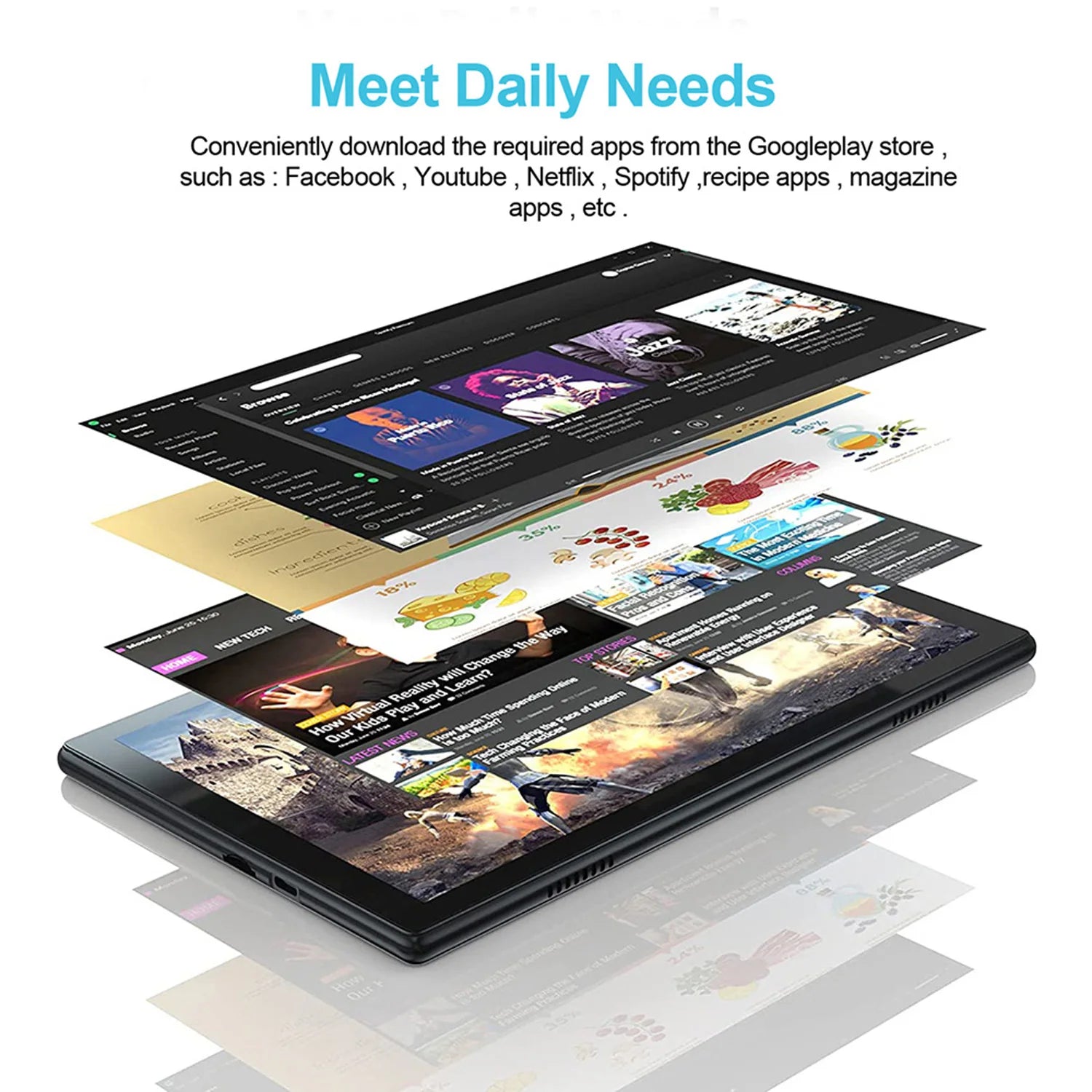 Nuevas Tabletas Android de Google de 10.1 Pulgadas, Octa Core, Doble SIM, Doble Cámara, Bluetooth, Wifi, Llamadas Telefónicas 3G, Tableta Portátil