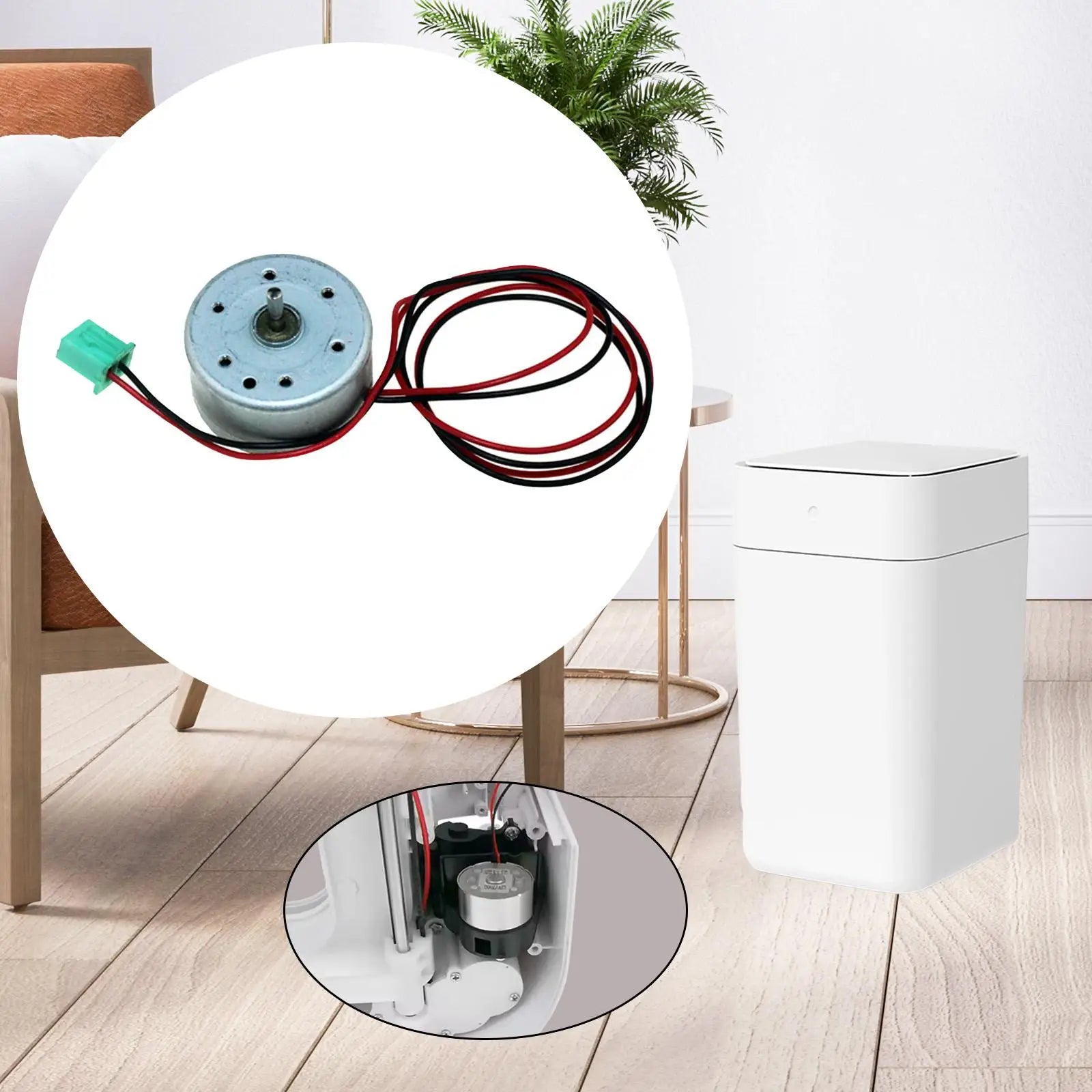 Kit de repuesto de Motor de cubo de basura portátil, Motor de tapa de Metal resistente para cubo de basura abatible T1S TC1D de tamaño pequeño