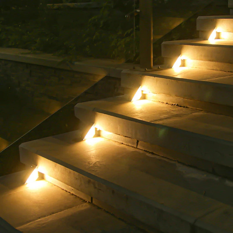 8 Luces LED Solares para Escaleras Exteriores Impermeables