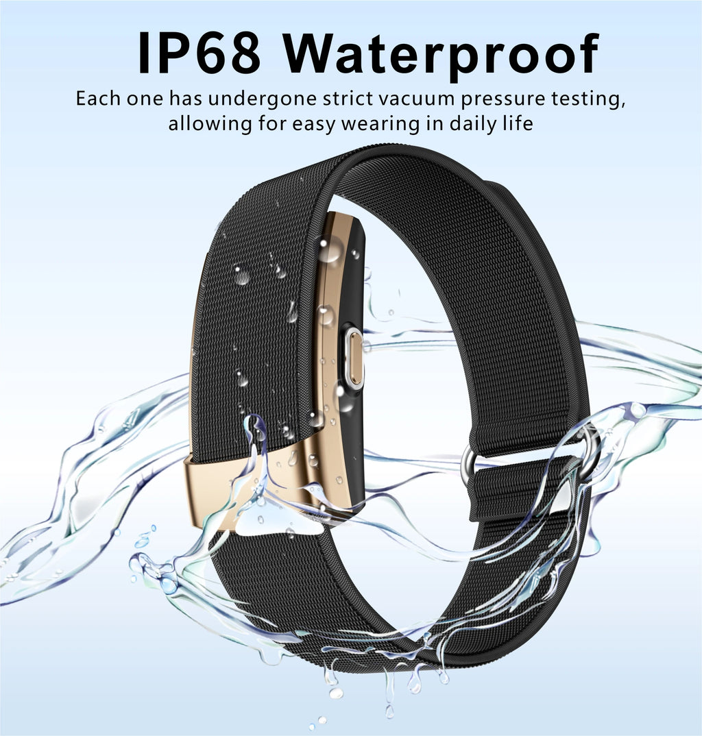 Pulsera Inteligente sin Pantalla, Monitor de Salud y Ejercicio, Monitor de Ritmo Cardíaco 24/7, Monitor de Sueño, Pulsera Deportiva Multifuncional para Android iOS