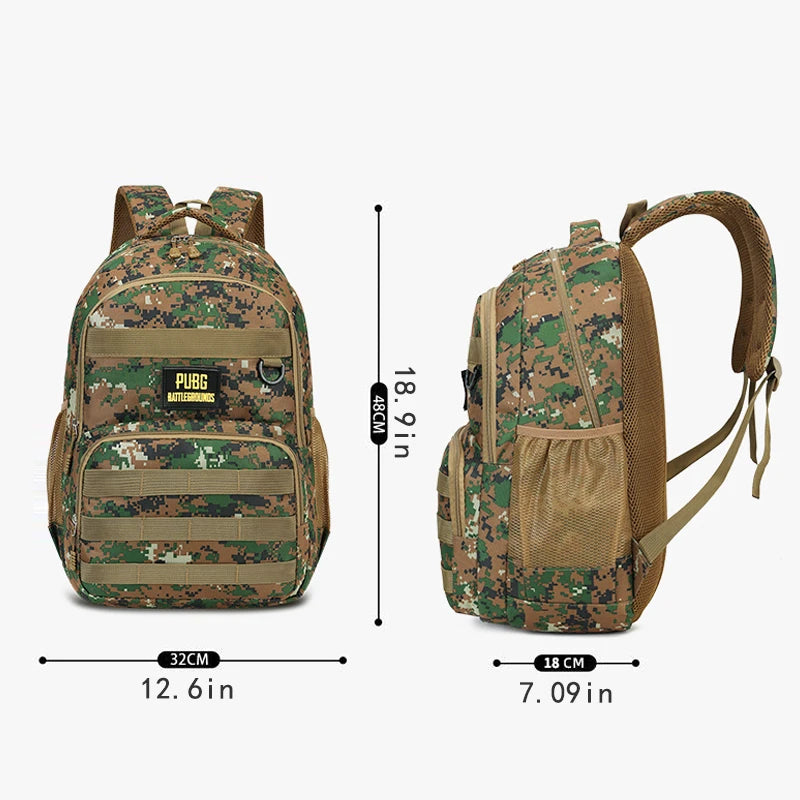 Mochila camuflaje de gran capacidad: cierre con cremallera, senderismo, viajes, mochila para aventuras al aire libre