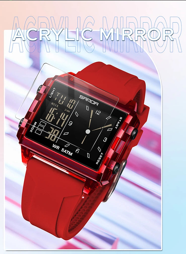 Reloj Digital SANDA Deportivo para Hombre Multifunción Luminoso