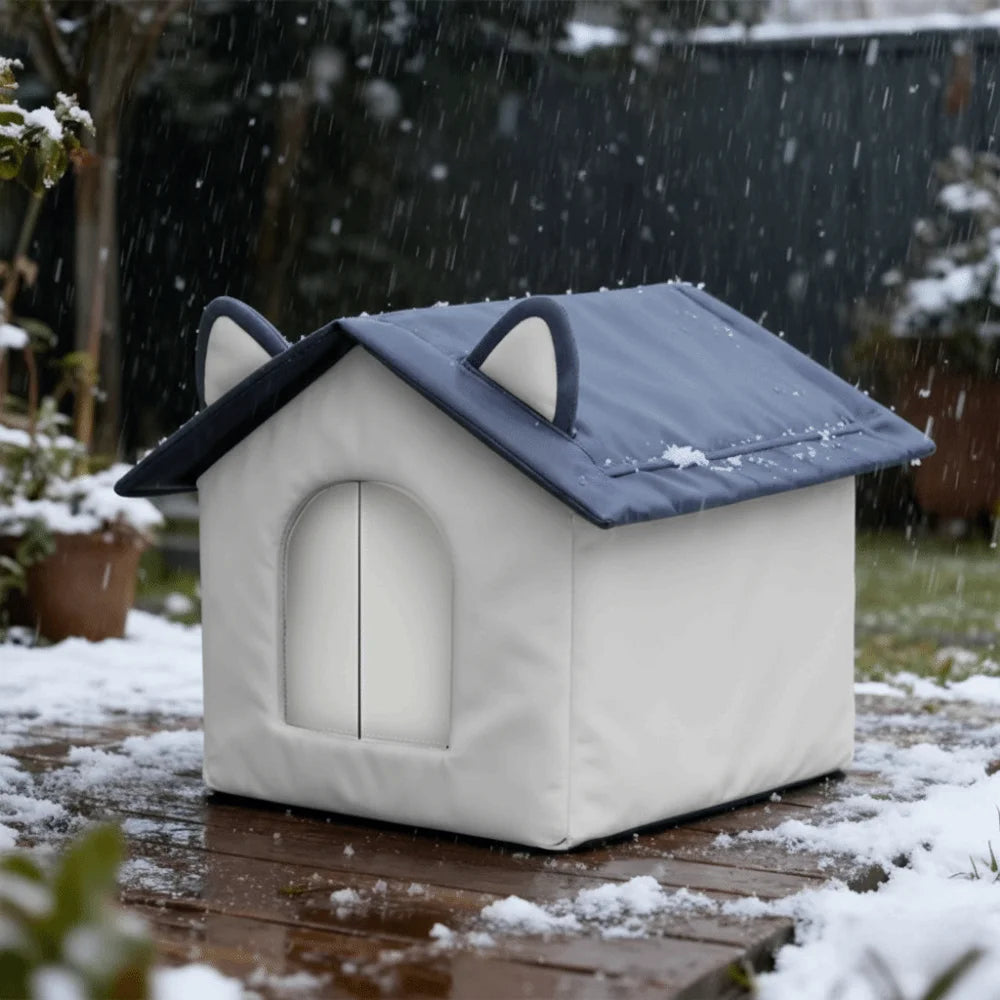 Refugio Aislado para Gatos de Exterior — Impermeable y Resistente