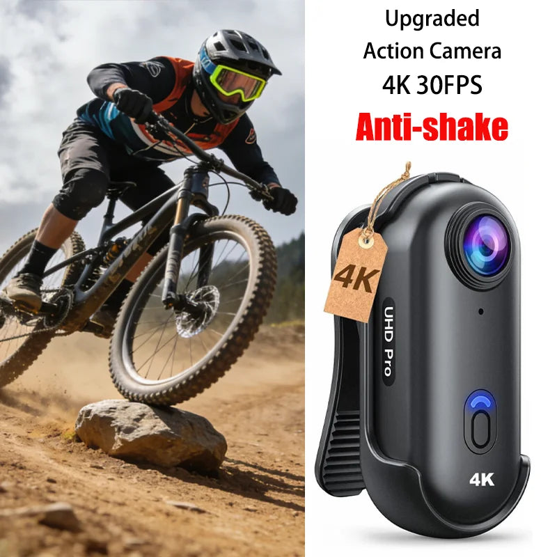 Cámara de acción 4K con estabilización EIS, WiFi y resistente al agua