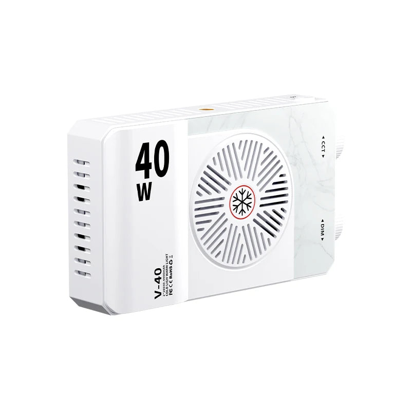 Luz LED para cámara de 40W, luz de relleno portátil de 2800K-9000K, lámpara de vídeo con mango, Panel de luz portátil para fotografía