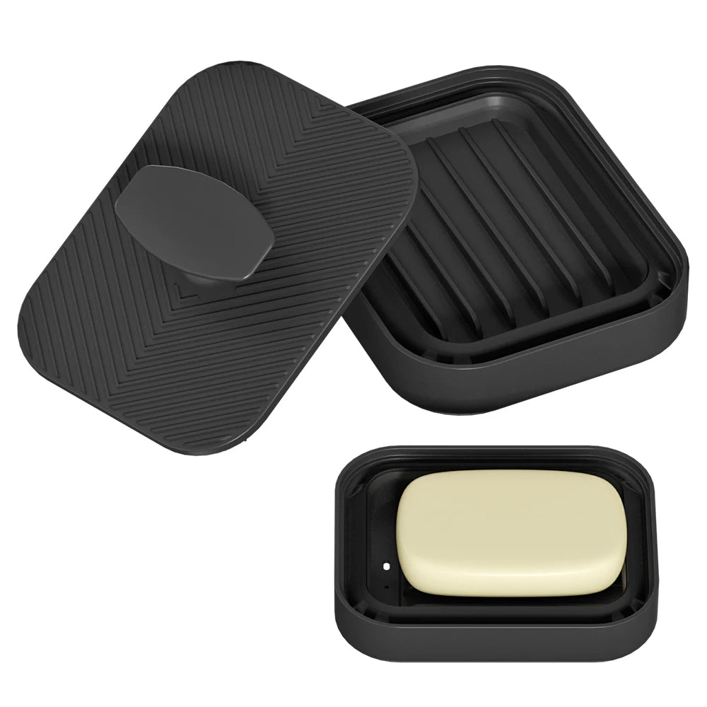 Caja de Jabón de Silicona con Cepillo Exfoliante