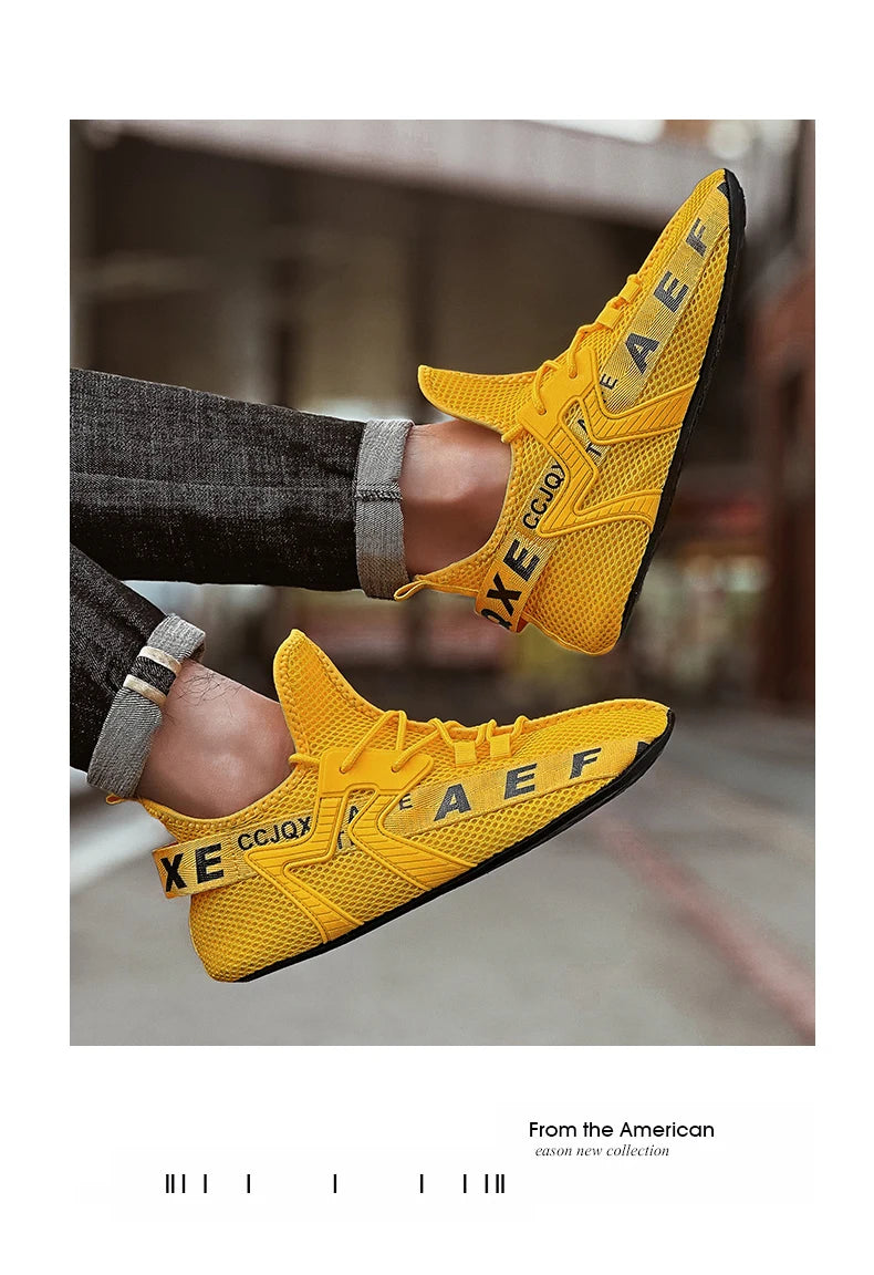 YRZL Mocasines Zapatos Hombres Casual Malla Transpirable Antideslizante Al Aire Libre Cómodo Interior Zapatos de Gimnasio Zapatos de Gran Tamaño para Hombres