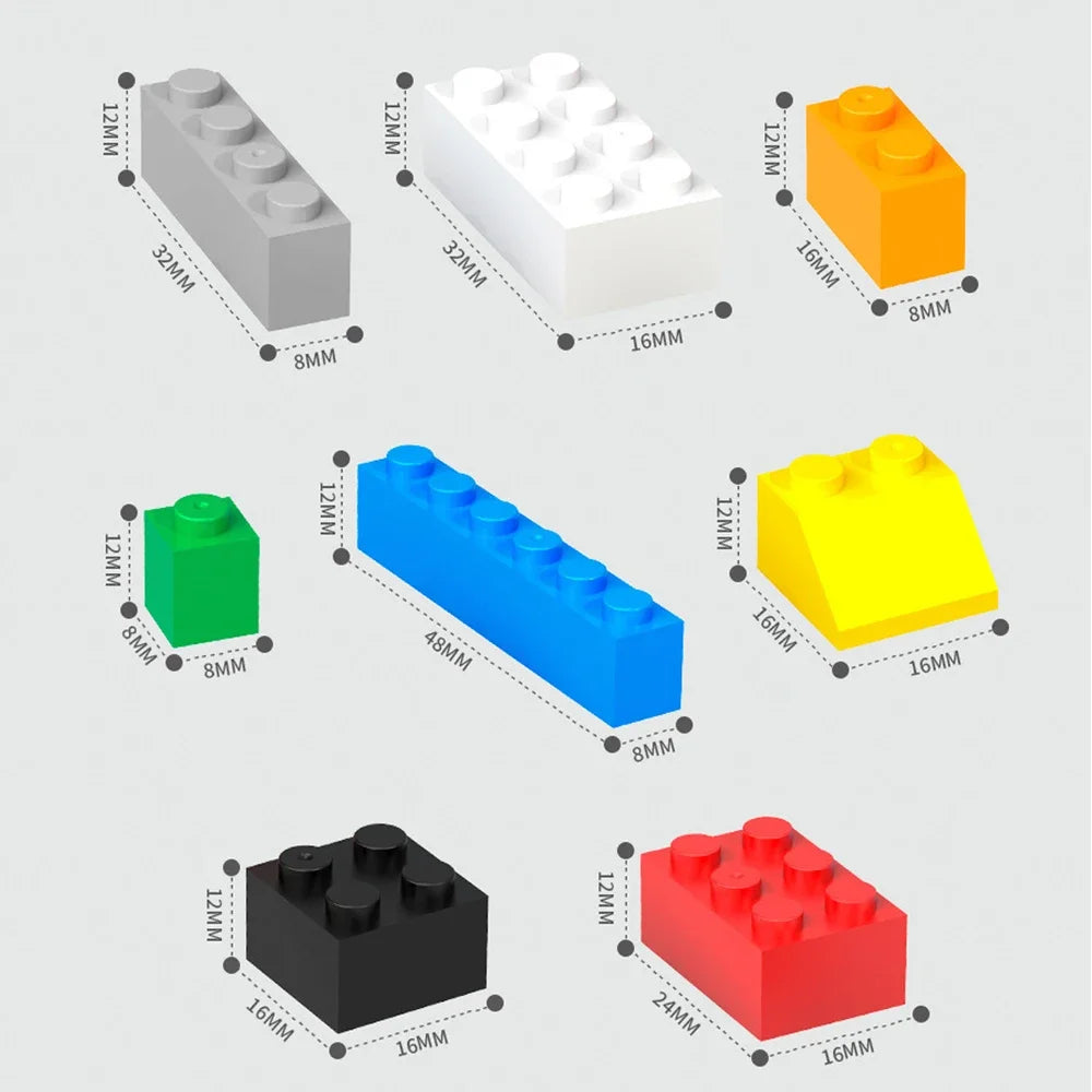 120/240 Uds. Juego de bloques de construcción a granel ciudad ladrillos clásicos montaje colorido DIY juguete creativo juguete educativo interactivo para niños