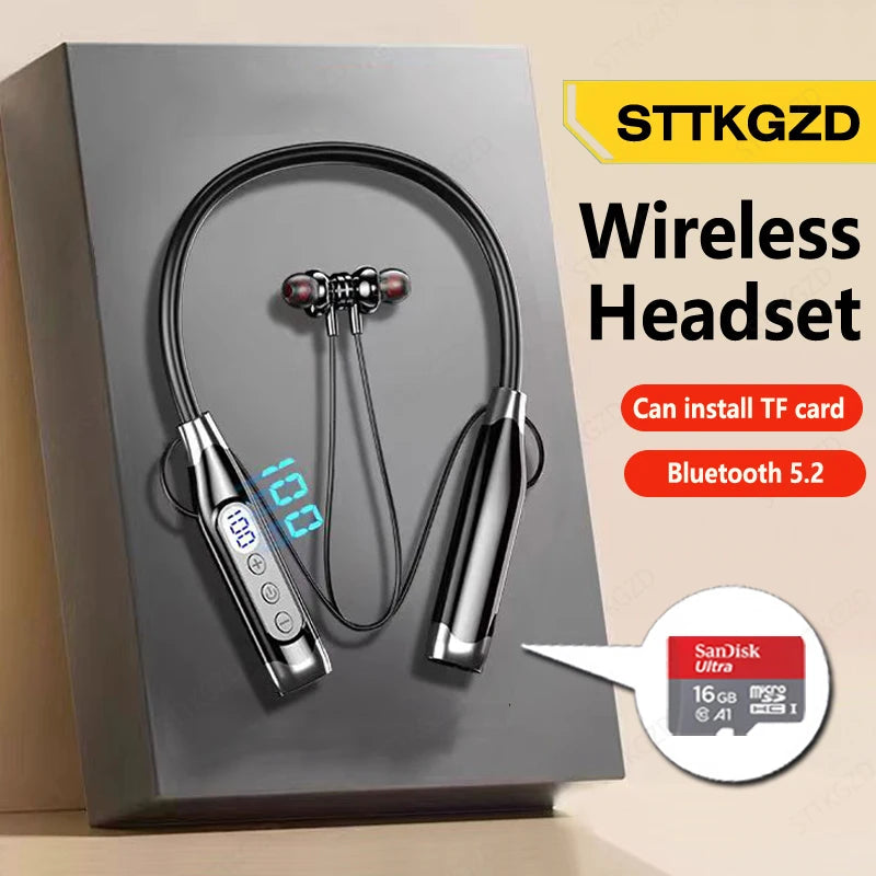 Auriculares Bluetooth Banda Cuello Deportivos TF
